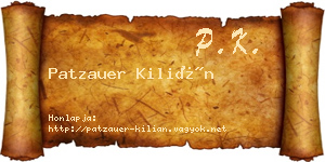 Patzauer Kilián névjegykártya