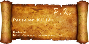 Patzauer Kilián névjegykártya